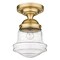 Z-Lite Vaughn 1 Light Flush Mount, Heritage Brass And Clear Seedy 736F10-HBR - alternate 8